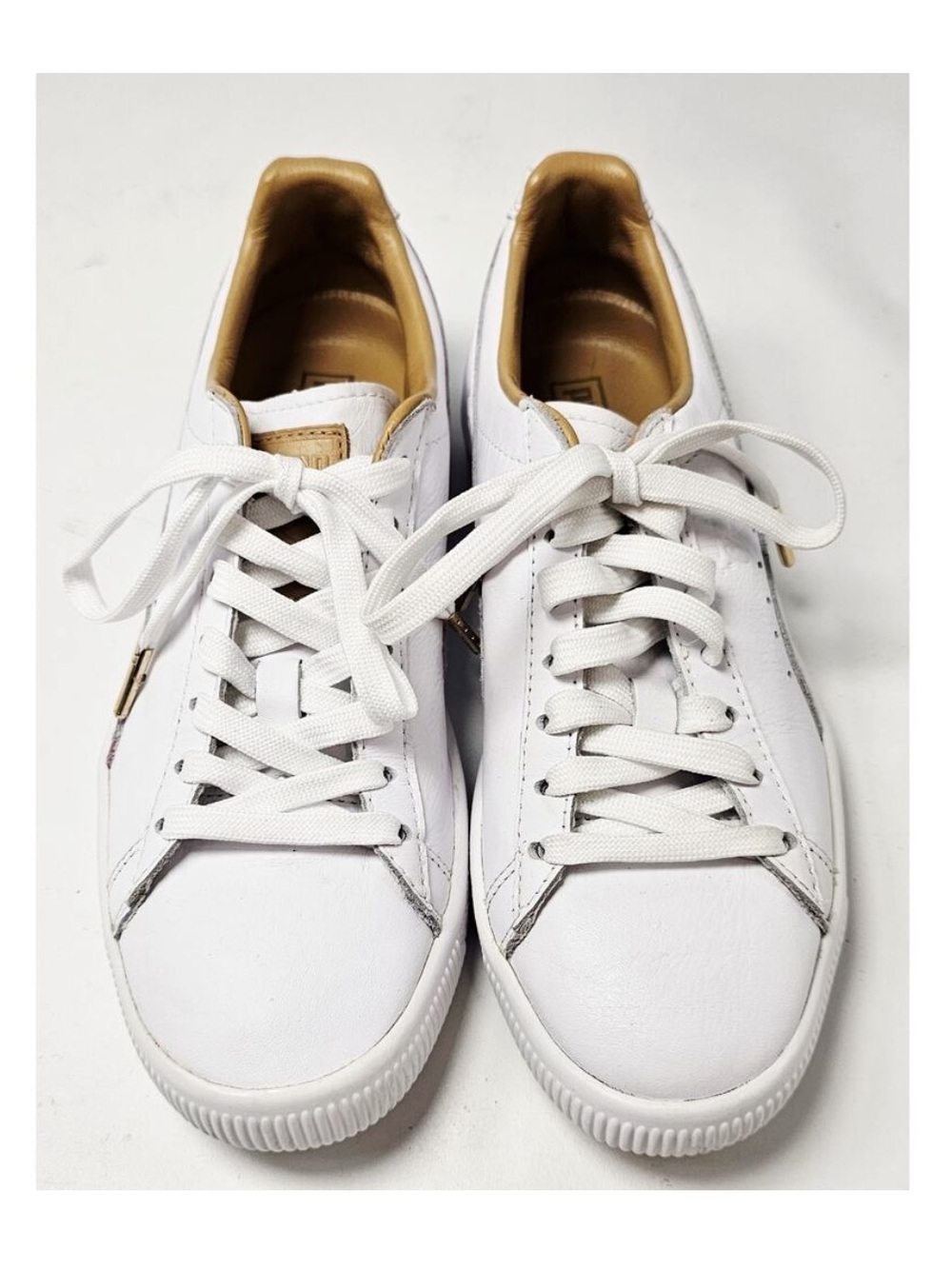 Puma White Sneakers with Gold Accent - Women's